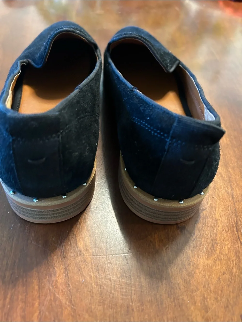 Franco Sarto Women's Black Suede Slip-On Loafers